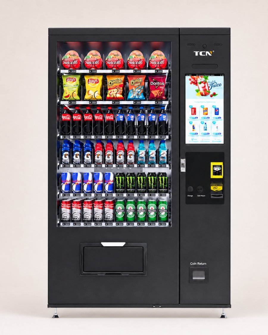 Máquina expendedora TCN-CSC-10C, combo de snacks y bebidas